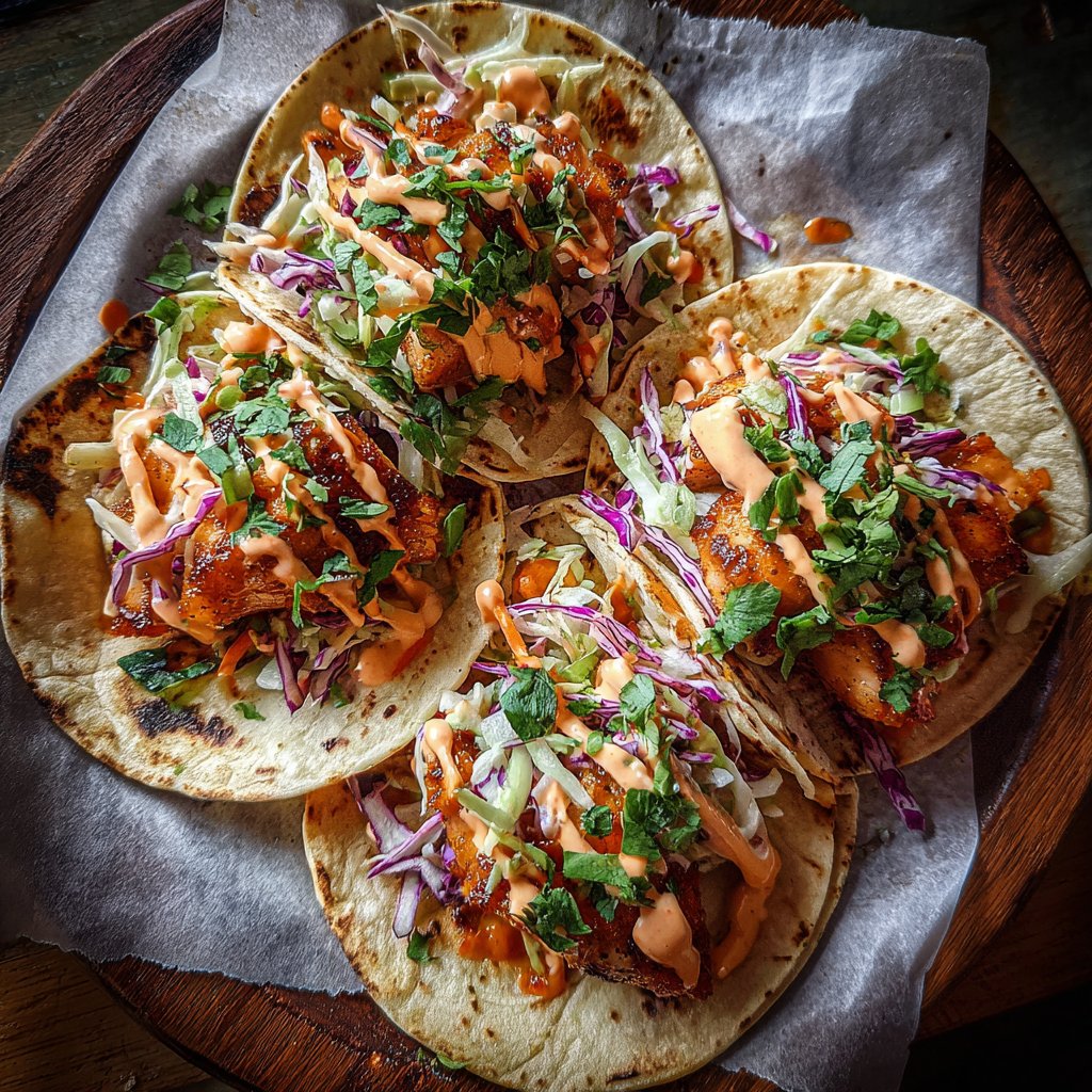 Sweet Spicy Salmon Tacos