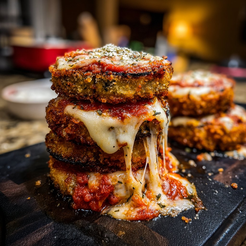 Eggplant Parmesan Stacks