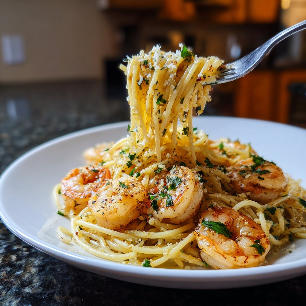 Lemon Garlic Shrimp Pasta
