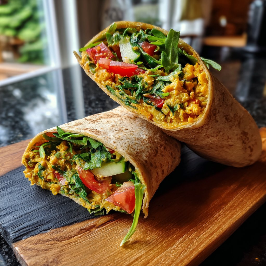 Mediterranean Cucumber & Chickpea Wrap