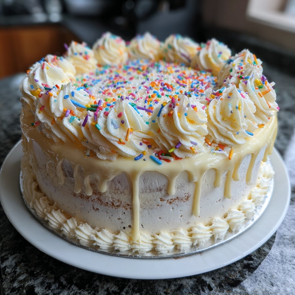 Charming Vanilla Ice Cream Cake